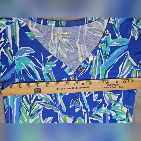 LILLY PULITZER V Neck Palmira Dress Blue Crush Bamboom Size Small. - Picture 4 of 7